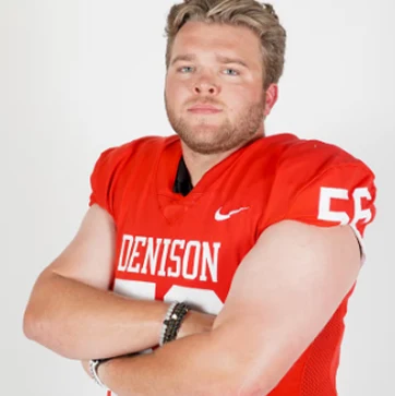 Canyon Schneider in his Denison Big Red jersey