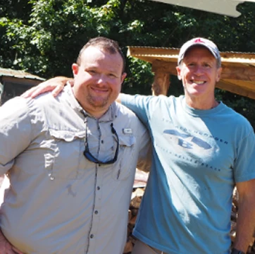 Jim and Trip out at the farm