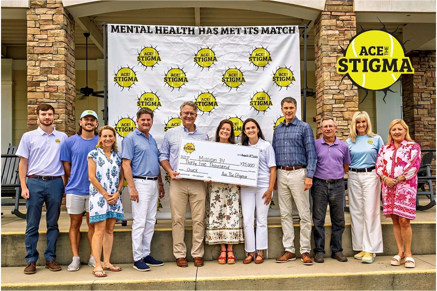 The Ace the Stigma cheque presentation — 