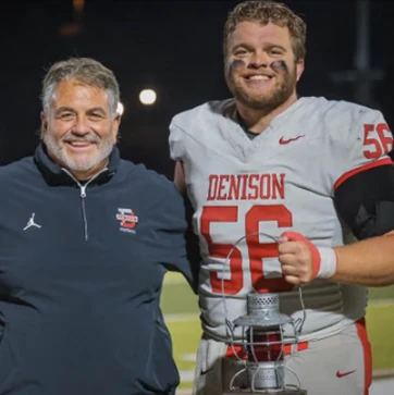 Head Football Coach Jack Hatem with Canyon Schneider